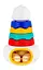 Набор игрушек Baby Team Пирамидка разноцветный (8681) - миниатюра 3