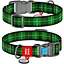 Нашийник для собак Waudog Nylon нейлоновий c QR паспортом, малюнок Шотландка зелена, пластиковий фастекс, S, Ш 15 мм, Дов 23-35 см - мініатюра 1