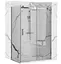 Душевая кабина Rea Nixon 80x140 P chrome REA-K5010 + REA-K5007, Правая, прозрачная, хром - миниатюра 1