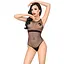 Боди Penthouse Enjoy The Moment Black крупная сетка плотная вставка под грудью XL - миниатюра 1