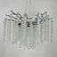 Изысканная серебряная подвесная люстра с хрустальными камнями Ø 60 см | Ст. 33001-600 CH | Line F - миниатюра 3