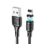 Кабель магнитный с отделанным наконечником Hoco X52 Sereno Magnetic USB Lightning - миниатюра 1