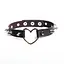 БДСМ чокер с сердцем и шипами Черный - миниатюра 1