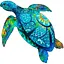 Пазли дерев'яний Eureka 2D Sea Turtle 125 елементів 473620  - мініатюра 1