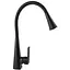 Смеситель для кухни Globus Lux NIAGARA GLN-0203SM-BB одноручный черный матовый с поворотным изливом 360° для установки на одно отверстие - миниатюра 2