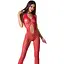 Бодистокинг Passion BS065 комбинезон крупная сетка S/M/L red - миниатюра 1