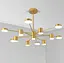 Светодиодная люстра Меркурий 8911 (Золотая) на 6+6 плафонов - миниатюра 4