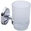 Склянка з тримачем для ванної кімнати Kroner KRM Elbe - ACG2906 білий - мініатюра 1