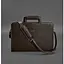 Шкіряна сумка для ноутбука та документів темно-коричнева краст - мініатюра 1