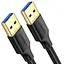 Кабель UGREEN USB-A 3.0 Male to Male Cable 1m (Black) - мініатюра 1