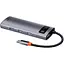 USB-хаб Baseus Metal Gleam Series 5-in-1 Multifunctional Type-C Hub Space Gray (CAHUB-CX0G) [72630] - мініатюра 3