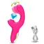 Многофункциональный вибратор LIVMAN 2 в 1 для стимуляции клитора и точки G 21,3 см. Розовый K0851-1 - миниатюра 2