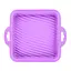 Форма квадратна силіконова для випікання кексів, тортів, пирогів та тістечок 18х18 см, A-plus Фіолетовий 85743 - мініатюра 9