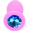 Силіконова анальна пробка Boss Of Toys Boss Series - Jewellery Pink Silicon Plug Small Light Blue S, BS6400081, Рожевий / голубой - мініатюра 3