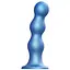 Насадка для страпона Strap-On-Me Dildo Plug Balls Blue Metallic XXL - миниатюра 1