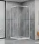 Душевая кабина Dusel DSL194 Chrome 900x900x1900, Универсальная, прозрачная, хром, 90x90 - миниатюра 1