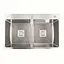 Кухонна мийка нержавійка Platinum Handmade HDB 78x48 на дві чаші (квадратний сифон,3.0/1.0), Нержавіюча сталь - мініатюра 1