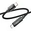 Кабель Hoco U125 Benefit 100W charging data cable with display Type-C to Type-C 2.4 А 1.2 м Чорний - мініатюра 1