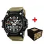 Наручний годинник чоловічий 012BKKHUASI Тризуб срібло Чорні з хакі. + Коробка Patriot acs0031008 - мініатюра 1