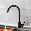 Смеситель для кухни Solone EZA4-D090YB однорычажный из нержавеющей стали Черный хром 30412 - миниатюра 3