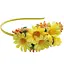 Обруч для волосся "Букет ромашок" 0206-327-2 жовтий - мініатюра 1