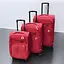 Набор тканевых чемоданов 3в1 с кодовым замком и телескопической ручкой красный (6071) - миниатюра 2