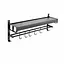 Полка для полотенец Platinum 6167-1GI (алюминий), Черный - миниатюра 2