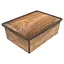Коробка Qutu Trend Box Wood 25 л 52.5х37х17.5 см коричнева (TREND BOX с/к WOOD 25л.) - мініатюра 1