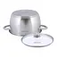 Каструля 3 л з нержавіючої сталі з кришкою та порожнистими ручками для індукції та газу KM-4902 Сірий 87480 - мініатюра 7