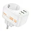 МЗП Hoco AC26 Changer Outlet Extender 20W (2USB-A/1USB-C/1Socket) White - мініатюра 1