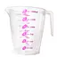 Стакан мірний пластмасовий з ручкою для харчових продуктів 1500 мл, Kitchen Master Рожевий 87754 - мініатюра 1