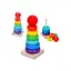 Дерев'яна іграшка пірамідка MD 0819P 6 кілець - мініатюра 1