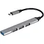 Хаб Usb Gembird UHB-CM-U3P1U2P3-03, Grey, Type-C 3.1 - 1xUsb 3.0 / 3xUsb 2.0, кабель 13 см, алюминиевый корпус - миниатюра 1
