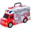 Іграшкова Фура Пожежна з металевими машинками світлом і звуком Червоний - мініатюра 1