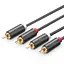 Кабель Ugreen AV104 2RCA Male to 2RCA Male Cable 2 м черный (10518) - миниатюра 2