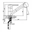 Змішувач для кухні Haiba HANSBERG 014 матовий з висувною лійкою HB0207 - мініатюра 2