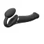 Безремневий страпон Strap-On-Me Vibrating Black L регульований з вібрацією та з пультом ДК діаметр 3.7 см - мініатюра 2