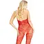 Бодістокінг Leg Avenue RhinestOne Lace and Net Bodystocking Red One Size - мініатюра 3