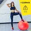 Мяч для фитнеса (фитбол) Cornix 65 см массажный Anti-Burst Red XR-0486 - миниатюра 4