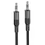Аудіо кабель Aux Hoco UPA27 Spirit transparent (1.2m) Black - мініатюра 1