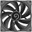Вентилятор 140 мм GameMax чорний 140х140х25 мм 600-1400 об/хв до 30 дБ 4-pin (PWM, 50 см) гідродинамічний підшипник - мініатюра 1