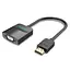Адаптер Vention HDMI to VGA Converter with Female Micro USB and Audio Port 0.15M Black (42161) - мініатюра 1