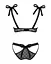 Напівпрозорий еротичний комплект Obsessive Obsessivia 2pcs Set black S/M - мініатюра 6