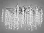 Унікальна підвісна кришталева люстра з алюмінію Гліцинія, 10 ламп - мініатюра 2