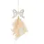 Украшение-подвеска Chomik Ангел бант снежинка с перьями 22 см 3 шт. шампань (5900779855892) - миниатюра 2