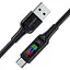 Кабель ACEFAST C7-04 USB to Type-C 3A, 1.2m, nylon, zinc connectors, LED, Black - мініатюра 3