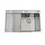 Кухонна мийка з нержавіючої сталі з лівим крилом накладна Nett NS-7848(L), Нержавіюча сталь - мініатюра 1