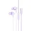 Дротові вакуумні навушники Hoco M114 з мікрофоном, Type-C, 1.2m, purple - мініатюра 1