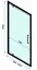 Душова кабіна Rea Rapid Swing 80x100 black REA-K6421 + REA-K6410, Чорний матовий, Універсальна, прозорий - мініатюра 6