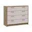 Комод Doros Ронди Дуб Артизан/Кашемир 4 ящика 100х40х82 (41516187) - миниатюра 4